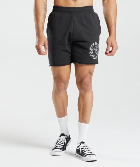 Men's Gymshark Legacy Shorts Black | CA 1A8076